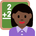 👩🏿‍🏫 woman teacher: dark skin tone display on Twitter